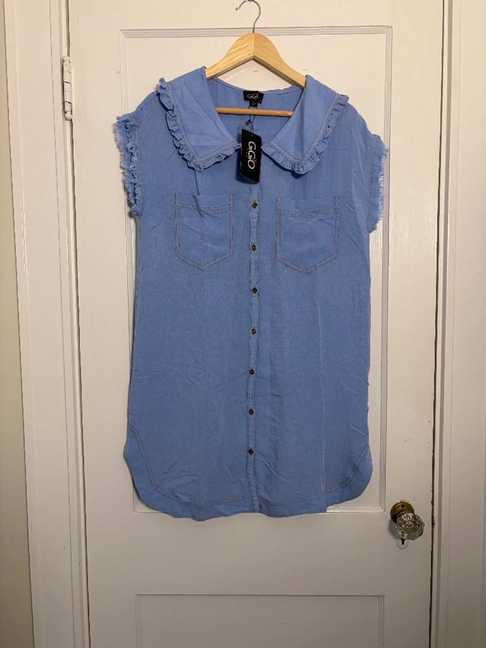GiGiO lightweight chambray MiniDress / Tunic Size Small